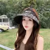 Nuevo Estilo Primavera/Verano 2026 Sombrero de Sol Pintado con Protección Solar para Mujer, Visera con Protección UV, Sombrero de Sol Casual para Exteriores