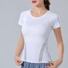Liquidación Especial Secado Rápido Cuello Redondo Manga Corta Tops Deportivos de Fitness para Correr para Mujer Camiseta Elástica Ajustada Ropa de Yoga de Malla