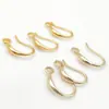 Ganchos para Pendientes Brillantes con Baño de Cobre Dorado de Larga Duración, Forma de Gota de Agua, Accesorios de Pendientes Simples Versátiles Estilo Coreano para Manualidades