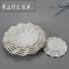 Plato llano de estilo occidental de melamina plástica tipo porcelana, plato hondo, plato de disco, plato para comida rápida, cubierto con arroz, girasol, plato lateral corrugado