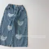 Oferta Especial - Sin Devoluciones ni CambiosPantalones Largos Casuales Sueltos Rasgados Estilo Coreano Nuevos para Niña Otoño
