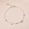 Pulseira de Coração em Prata de Lei 925 para Meninas, Design Exclusivo, Delicada e Doce, Nova Joia de Mão Popular, Presente para Namorada