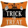 Funda de almohada de Halloween más vendida transfronteriza con estampado de calabaza y fantasma, cojín para sofá, cojín para cabecera, cojín decorativo navideño