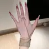 Moda retro europea y americana estilo ins transfronterizo, superventas de AliExpress, pulsera y anillo multicapa con adornos de diamantes, accesorio simple para fiesta