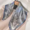 Pañuelo Cuadrado 100% Seda de Morera para Mujer, Nuevo Pañuelo Estampado Primavera y Verano, Pañuelo de Cuello Versátil Profesional de Lujo Ligero, Sencillo y de Moda