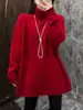 Suéter gola alta transfronteiriço para mulheres, novo estilo outono e inverno 2026, solto, quente, grosso, blusa de tricô casual