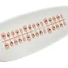 30 Peças de Unhas Wearable Puras Feitas à Mão com Laço Doce 3D, Diamante e Desenhos de Coração, Adesivos de Unhas Postiças Acabados, 30 Peças