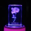 USB Luminoso Cristal Giratorio Tallado Constelación Flor Rosa Regalo Especial de Cumpleaños para Mujer