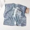 Pañuelo de Seda Estilo Delgado de Verano Protección para el Cuello Bufanda Cuadrada Pequeña para Mujer 2026 Modelo Nuevo Pañuelo de Gasa Tacto de Alta Gama Protección Solar para el Cuello Verano