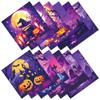 12 peças de papel de material de Halloween sonho roxo castelo de bruxa conta manual DIY base para clip book colagem material de papel