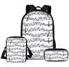 Temporada de Apertura 2023 Nueva Mochila para Estudiantes Universitarios Transfronterizos Mochila de Tres Piezas Piano Tela Oxford