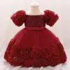 Vestido de niña Vestido de princesa Vestidos de bebé Vestido Vestido de lentejuelas de capullo para niños Vestido de anfitrión para piano