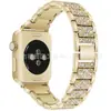 Pulseira de Relógio para Apple Watch 4 5 8 9 Geração Ultra com Três Contas de Liga de Diamante