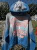 2026 Amazon Hoodie com Zíper Estampado Cruzado Europeu e Americano Masculino e Feminino Solto Y2K Personalizado Outono e Inverno Moletom Atacado