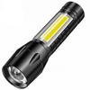 Conversa transfronteiriça 511 lanterna bem-estar liga de alumínio plástico cob luz lateral zoom mini exterior longo alcance