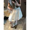 Saia Curta Floral Mochie Estilo Bailarina Petite Cintura Elástica Cintura Alta Emagrecedora Corte A Mq1434