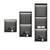 Estante de pared empotrado para baño de acero inoxidable, nicho horizontal, gabinete de almacenamiento, separación de seco y húmedo, estante de gabinete color gris pistola
