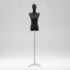 Soporte de exhibición de modelo de cuerpo completo con hombros planos negros de estilo coreano para escaparate de tienda de ropa de mujer
