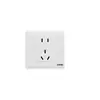 Tomada com interruptor de controle duplo tipo 86 para uso doméstico, embutida, 16A, tomada para ar-condicionado, painel de tomada branco, um-para-todos, multi-controle, 5 furos