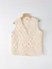 Nuevo Chaleco Cardigan de Punto Grueso con Cuello en V de un Solo Botón con Forro de Terciopelo para Otoño e Invierno para Mujer con Doble Bolsillo Color Sólido Cálido para Casa
