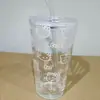 Taza de Vidrio con Popote de Gato Kt de Alta Apariencia Taza de Vidrio Hello Kitty para Uso en Casa Taza para Beber de Gran Capacidad para Oficina