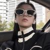 Óculos de Sol Gatinho Celebridade da Internet 2025 para Mulheres, Óculos de Sol Estilo Americano, Proteção Solar de Verão, Proteção UV, Elegantes na Moda, Armação Pequena Versátil