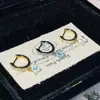 Brincos de Broche Reto Trevo de Quatro Folhas com Zircônia Verde Brilhante, Elegantes e Versáteis, Brincos de Trevo de Quatro Folhas Frescos e Estilosos