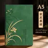 Conjunto de cadernos corporativos personalizados com design moderno de orquídea, conjunto de caixa de presente com planner criativo, caderno de presente para reconhecimento de cliente