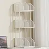 Estante de armazenamento de dois níveis para dormitório estudantil, prateleira móvel, estante ao lado da mesa, organizador de itens diversos, carrinho para armazenamento de livros