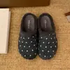 Zapatos de mujer estilo Birkenstock, gamuza suave, suela blanda, estilo francés, colección otoño 2026, sin cordones, antideslizantes, lunares, punta cerrada, media pantufla