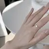 Anillo de Gemas de Nicho con Diseño de Hada Corazón Colorido Estilo Coreano para Mujeres, Anillo Apilable Ajustable para Niñas, Versátil para el Uso Diario