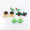 Navidad Europa y Estados Unidos joyería transfronteriza resina creativa clip para oreja de niños árbol de Navidad campana calcetines navideños aretes