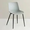 Silla de Plástico Estilo Nórdico Silla de Comedor Hogar Lujo Ligero Taburete Simple con Respaldo Popular en Internet Arte de Hierro Silla de Ocio para Negociación Silla de Escritorio