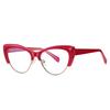Nuevos lentes lisos anti-luz azul 2178CP patilla de resorte montura de ceja estilo brasileño británico gafas TR transfronterizas