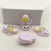 Flores Transparentes Lindas Sanrio Melody DIY Pegamento de Crema Hebilla de Zapato Pasador Imán de Refrigerador Material de Resina