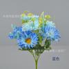 Ramo de Crisantemos de Belleza Simulada Crisantemo del Sol Flor Artificial Ceremonia de Apertura Flor de Seda de Mano Crisantemo de Forma Grande para Jardinería Flor de Mango de Crisantemo