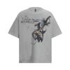 6086 American Street Verão 2025 Casal Figura de Guitarra 3D Design Senso de Alto Padrão Camiseta Masculina Solta de Manga Curta