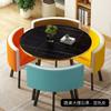Mesa de Negociação e Conjunto de Cadeiras para Recepção de Luxo Leve Mesa Redonda Pequena de Celebridade da Internet Mesa de Conferência de Escritório Mesa e Cadeiras para Reunião de Loja e Jantar de Convidados
