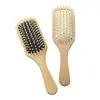 Oferta especial pente quadrado pequeno atacado madeira de lótus almofada de ar massagem saúde capilar pente madeira de borracha branca mulheres