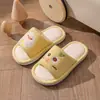 Pantuflas para niños y niñas, de algodón para primavera y otoño, de punta cerrada, antideslizantes, para el hogar, con dibujos, para niños mayores y pequeños, pantuflas de algodón y lino al por mayor
