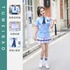 Uniforme Escolar de Secundaria Traje de Vestir Uniforme de Clase Camisa Azul Estudiante Joven Discurso de Estudiante Ropa para Presentaciones de Anfitrión Pequeño Venta al por Mayor