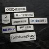 Personalizado Cosido a Mano Herrajes Letra Equipaje Metal Placa de Nombre Logotipo Punzonado Marca de Ropa Señales de Aleación de Zinc Personalizado