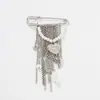 Diseño de Broche de Cadena Metálica con Borla, Cadena para Pierna de Pantalón y Decoración de Flor para Pecho, Joyería Transfronteriza Europea y Americana con Remaches de Piedra Triturada
