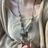 Colar Estilo Chinês com Estilo Étnico Artístico, Borboleta da Dinastia Qing, Corrente de Suéter de Cerâmica Jingdezhen para Mulheres, Pingente de Estilo Antigo, Borboleta Retrô