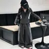 Elegante atuendo de otoño para niñas, nueva colección 2026, abrigo estilo coreano y pantalones de pierna ancha, un conjunto de dos piezas de moda para niñas mayores