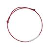 Pulseira Feminina Simples de Design Artesanal Prata de Lei 925 Olho de Gato Carro Flor Bola Cordão Vermelho Versátil Personalizada B3269