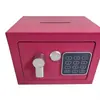 Pequeno Cofre Digital Doméstico com Senha, Cofre Anti-Roubo para Dinheiro, Cofre de Parede para Escritório, Modelo com Alça Preta