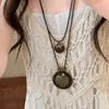 Collar estilo bohemio para mujer Collar chino estilo étnico vacacional gargantilla cadena de clavícula de nicho de lujo ligero de alta gama