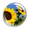 Planta de Venta Caliente Girasol Hora Piedra Preciosa Joyería DIY Tablero de Mensajes de Cristal Imán para Nevera Llavero Soporte para Teléfono