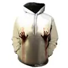 Moletom com Capuz Cruzado Primavera e Outono Pintura Graffiti Impressão 3D Camada de Ar Pulôver Unissex Roupa Esportiva Casual